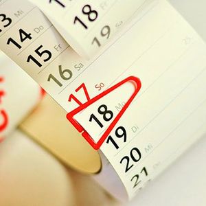 Markierung im Kalender für Wartungstermin